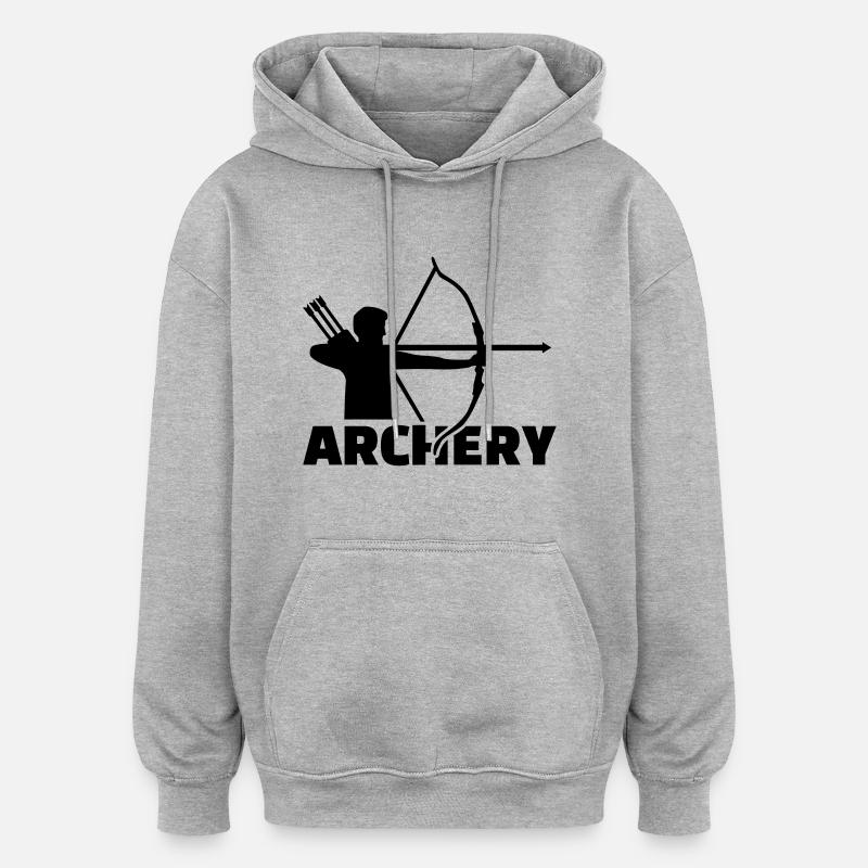Archery - Sweat à capuche oversize unisexe - gris chiné
