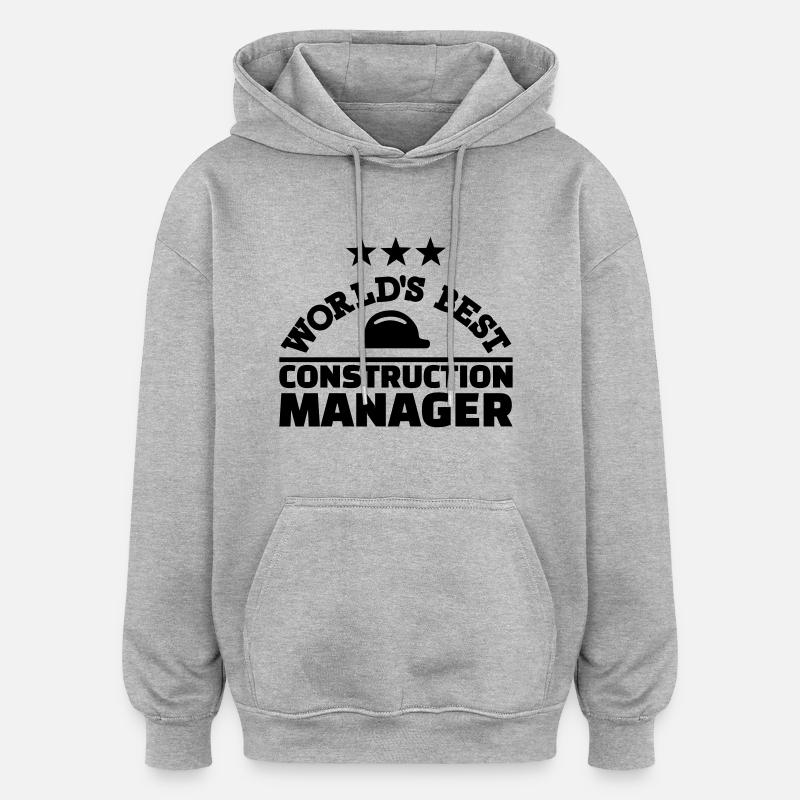 Construction manager - Oversized Unisex Hoodie - heather grey
