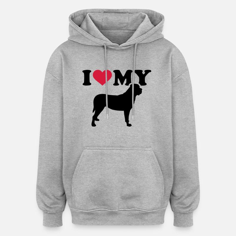 Mastiff - Sweat à capuche oversize unisexe - gris chiné