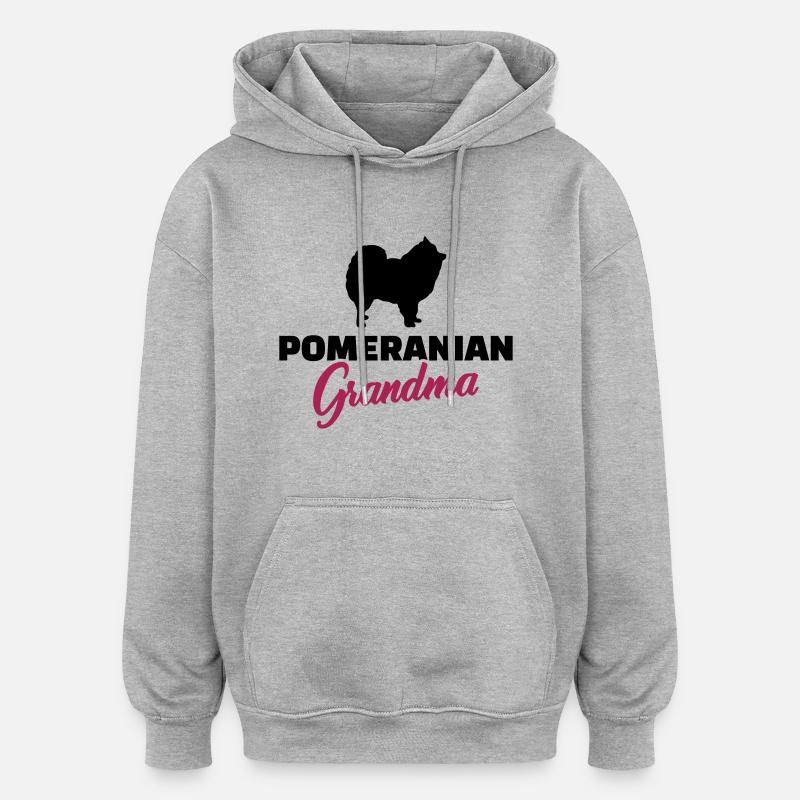 Spitz - Oversized Unisex Hoodie - Grau meliert