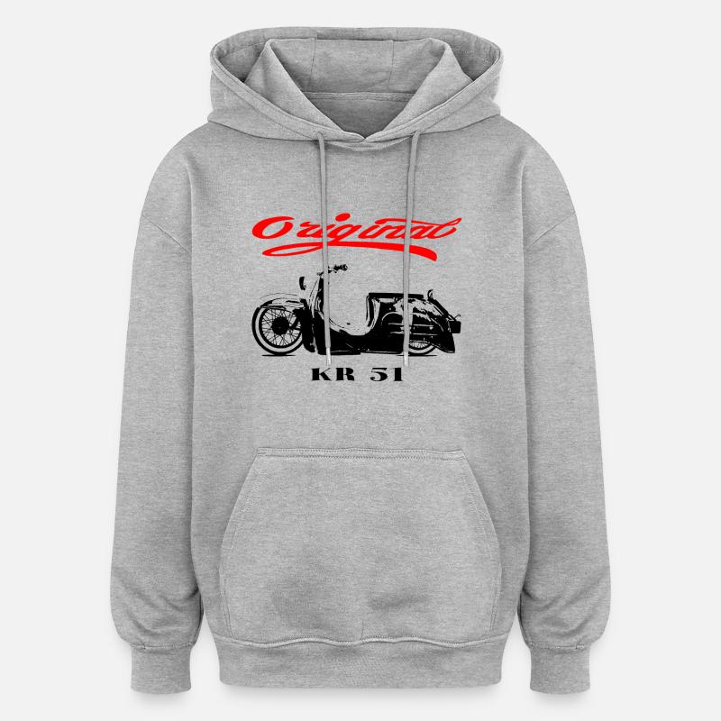 Simson Schwalbe GDR Moped - Oversized Unisex Hoodie - heather grey