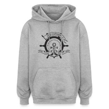 80 anni - Felpa con cappuccio unisex oversize - grigio melange - Fronte - Noah (186cm)