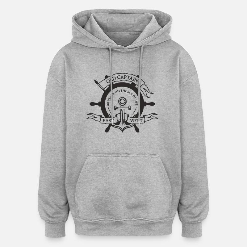 Vierzig - Oversized Unisex Hoodie - Grau meliert