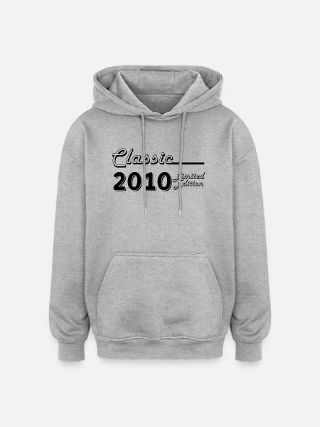 Classic 2010 édition limitée - Sweat à capuche oversize unisexe - gris chiné
