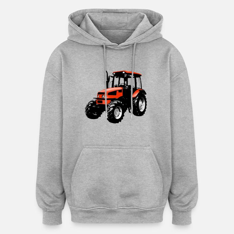 tractor red - Sweat à capuche oversize unisexe - gris chiné