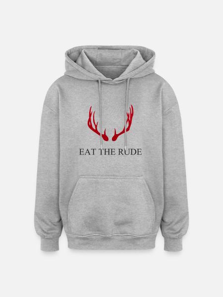 Hannibal - Eat the rude - Oversized Unisex Hoodie - heather grey