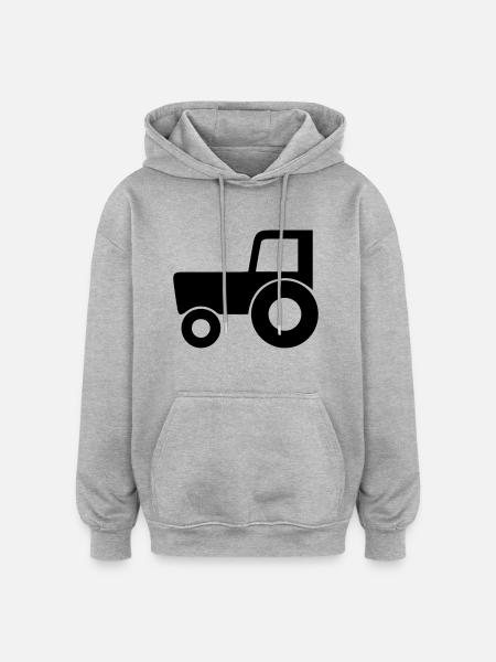 Trecker - Oversized Unisex Hoodie - Grau meliert