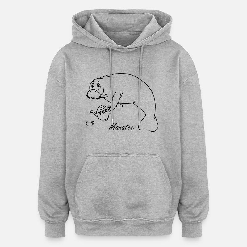 Manatee mag Tee - Oversized Unisex Hoodie - Grau meliert