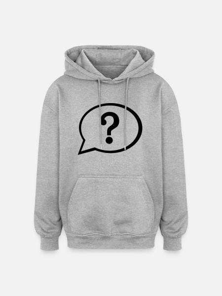Speech bubble question - Oversized Unisex Hoodie - heather grey