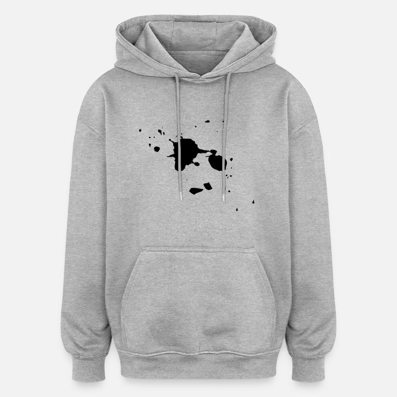 Goutte - Sweat à capuche oversize unisexe - gris chiné