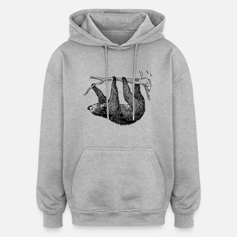 indolence - Sweat à capuche oversize unisexe - gris chiné