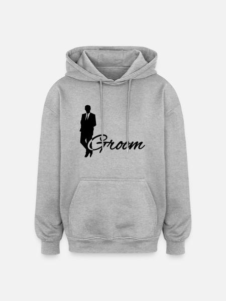 Groom - Oversized Unisex Hoodie - Grau meliert