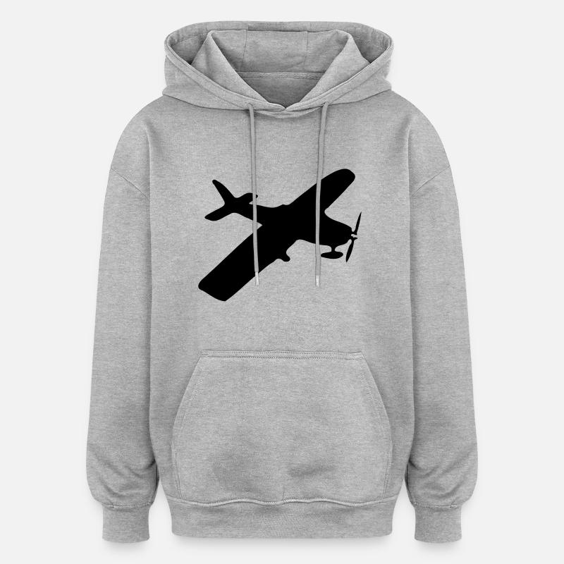 Luftstrahl - Oversized Unisex Hoodie - Grau meliert