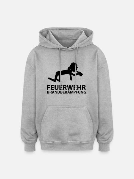 feuerwehr_brandbekaempfung - Oversized Unisex Hoodie - heather grey