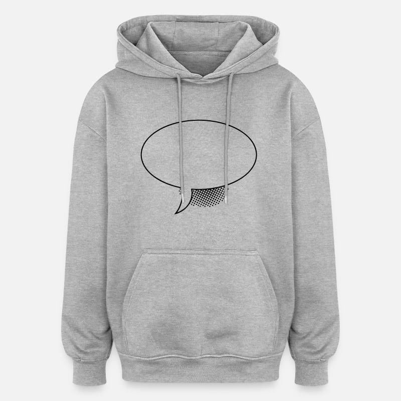 Ballon ovale - Sweat à capuche oversize unisexe - gris chiné