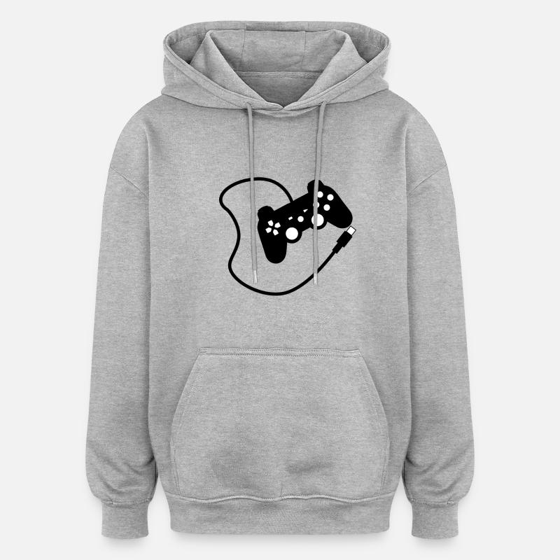 Playstation Controller - Oversized Unisex Hoodie - Grau meliert