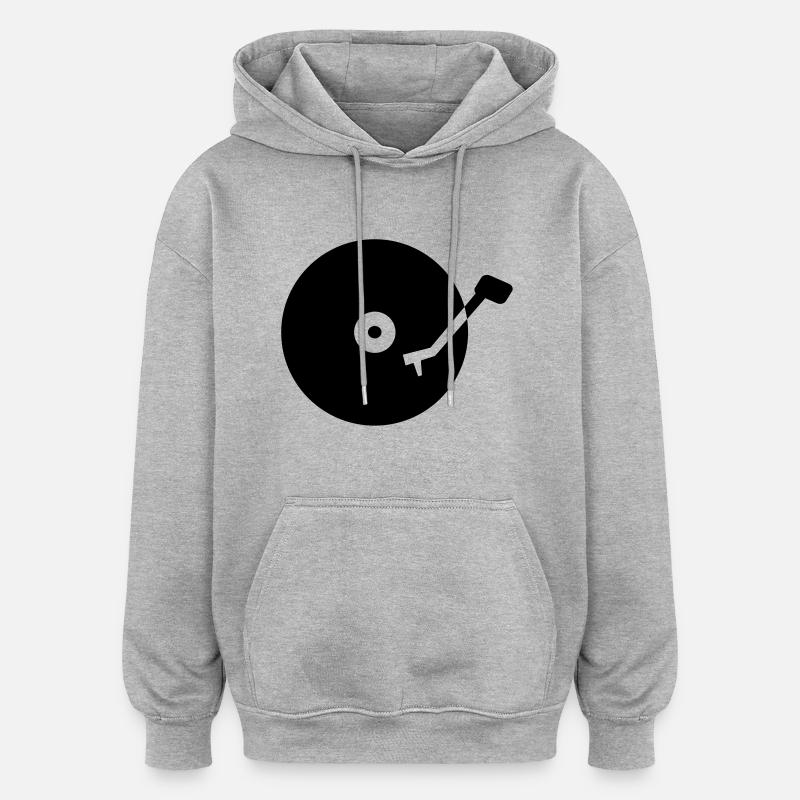 Turntable Disque - Sweat à capuche oversize unisexe - gris chiné