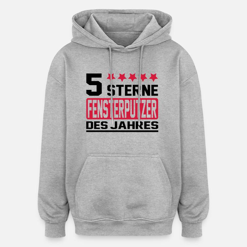 fensterputzer - Oversized Unisex Hoodie - Grau meliert