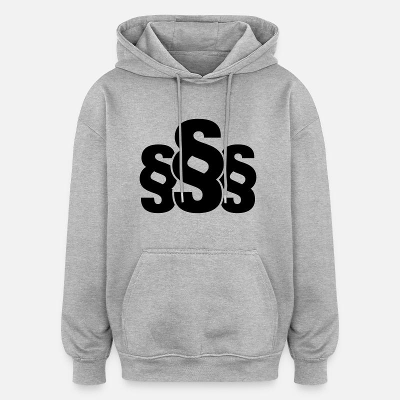 paragraphs_icon_gi1 - Sweat à capuche oversize unisexe - gris chiné