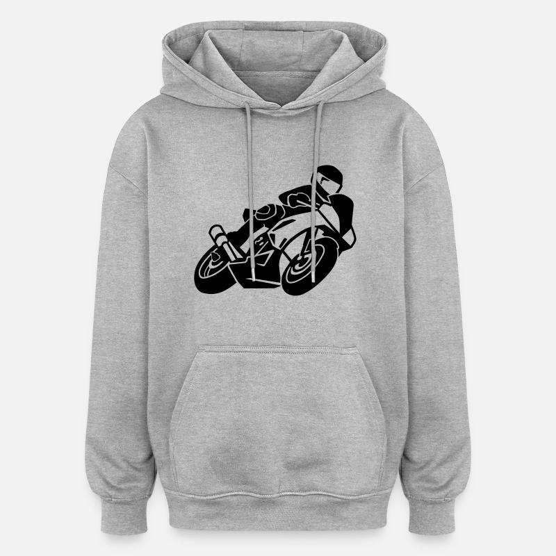 Motorcycle - Oversized Unisex Hoodie - heather grey