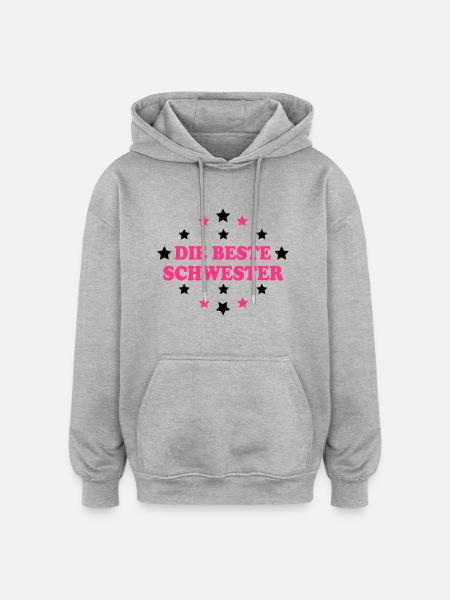 Die beste schwester - Oversized Unisex Hoodie - heather grey