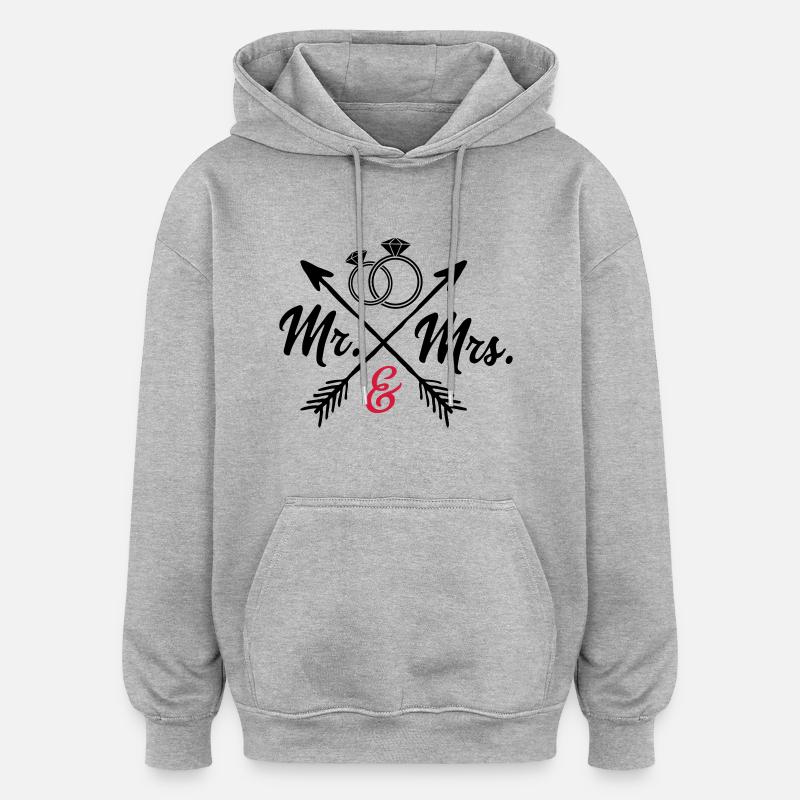 M. Et Mme. - Sweat à capuche oversize unisexe - gris chiné