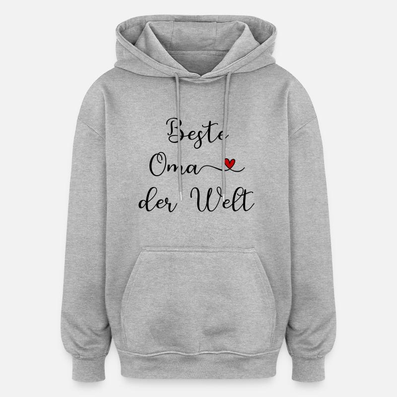 Meilleure grand-mère du monde - Sweat à capuche oversize unisexe - gris chiné