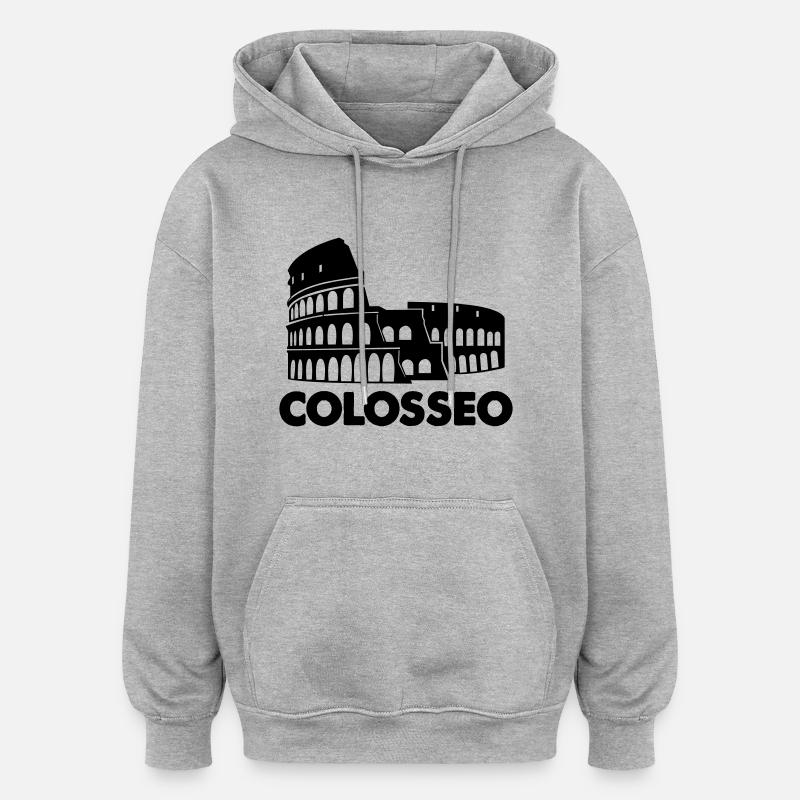 Colisée Colisée Colisée - Sweat à capuche oversize unisexe - gris chiné