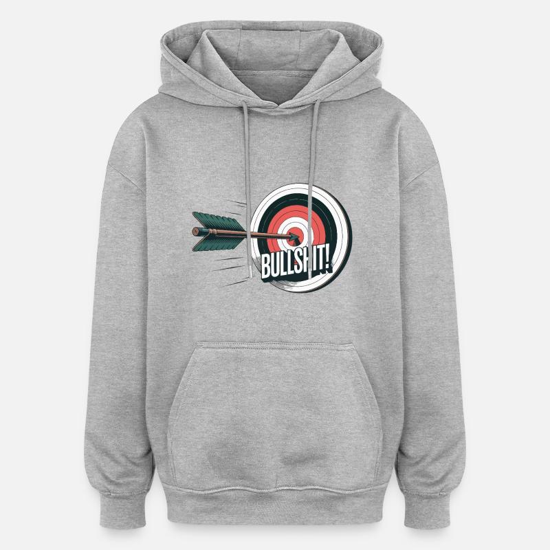 UN ARC ET DES FLÈCHES - Sweat à capuche oversize unisexe - gris chiné