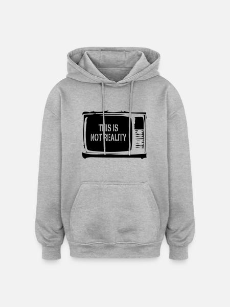 Really Real? - Oversized Unisex Hoodie - heather grey