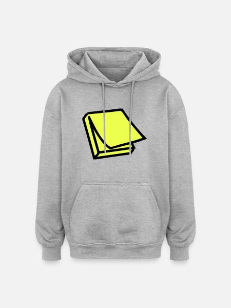 Postit - Oversized Unisex Hoodie - Grau meliert