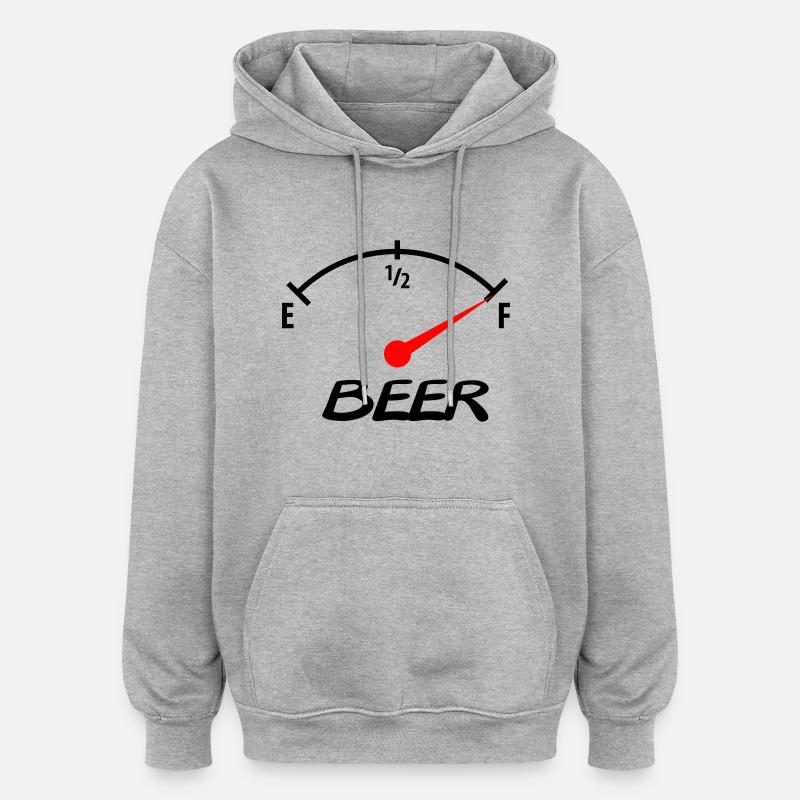 beer - Oversized Unisex Hoodie - heather grey