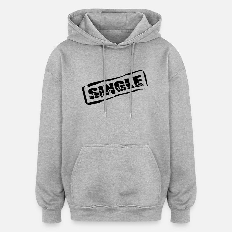 unique - Sweat à capuche oversize unisexe - gris chiné