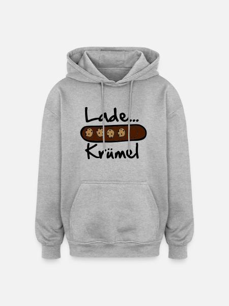 Lade... Krümmel_v2 - Oversized Unisex Hoodie - Grau meliert