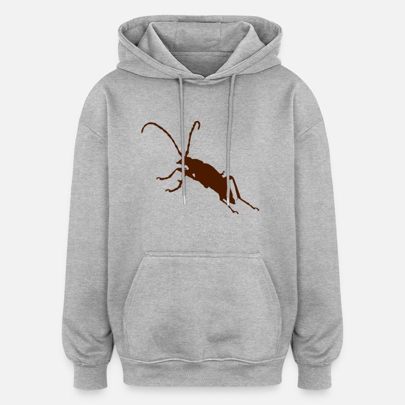 Käfer Bug - Oversized Unisex Hoodie - Grau meliert