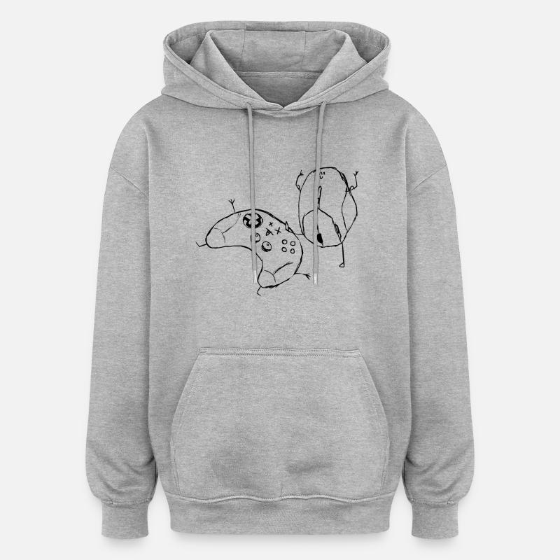 PC ist besser - Oversized Unisex Hoodie - Grau meliert