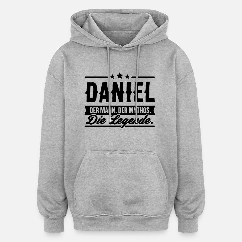 Mann Mythos Legende daniel - Oversized Unisex Hoodie - Grau meliert