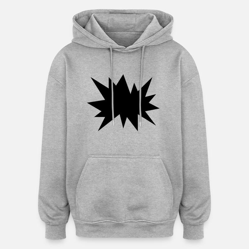 Boom!! - Oversized Unisex Hoodie - Grau meliert