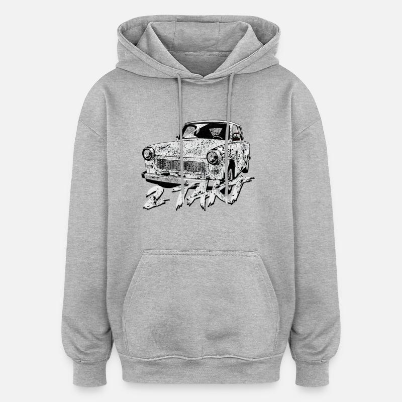 601 Weiss - Oversized Unisex Hoodie - Grau meliert