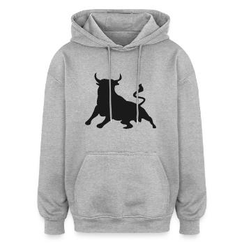 Stier Kampf Arena Spanien - Oversized Unisex Hoodie - Grau meliert - Vorne - Noah (186cm)