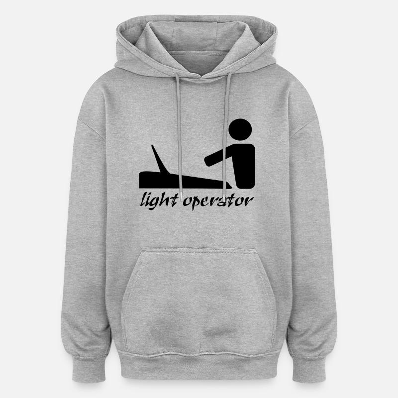 lightoperator_text - Oversized Unisex Hoodie - Grau meliert