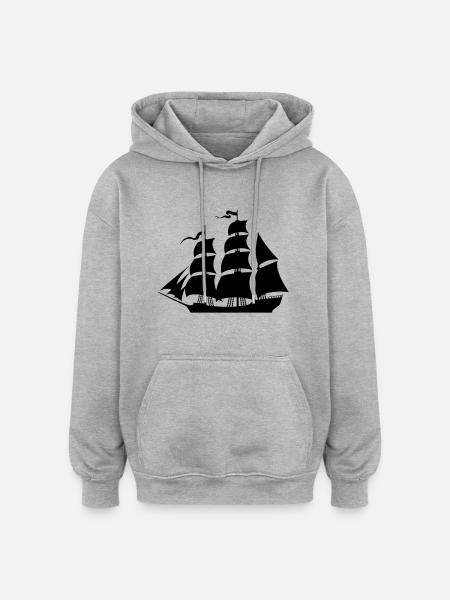 Sailboat eu - Oversized Unisex Hoodie - heather grey
