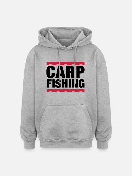 carp_fishing - Oversized Unisex Hoodie - heather grey