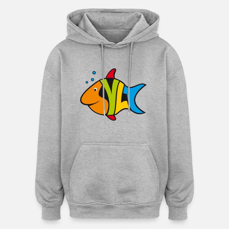 Sylt 3 - Sweat à capuche oversize unisexe - gris chiné