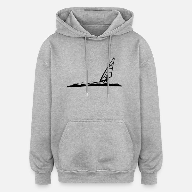 Surfer - Oversized Unisex Hoodie - Grau meliert