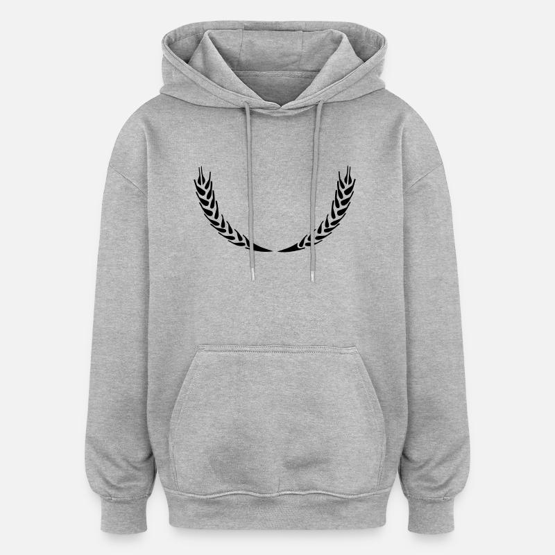 Ähren - Oversized Unisex Hoodie - Grau meliert
