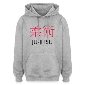 Ju Jitsu - Oversized Unisex Hoodie - heather grey - Front - Noah (186cm)