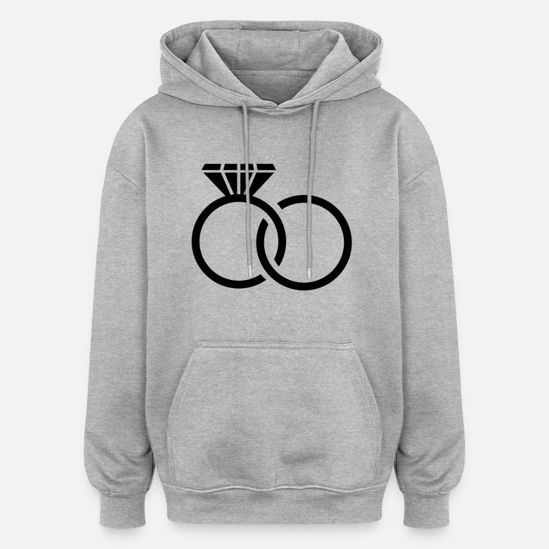 eheringe_f1 - Sweat à capuche oversize unisexe - gris chiné