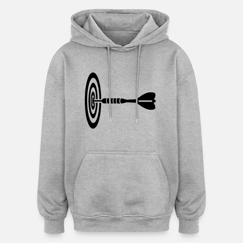Darts - Sweat à capuche oversize unisexe - gris chiné