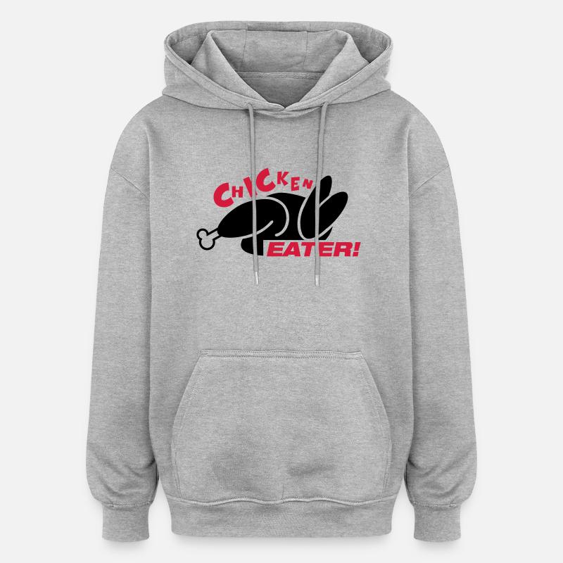 chicken_eater_gi2 - Oversized Unisex Hoodie - heather grey